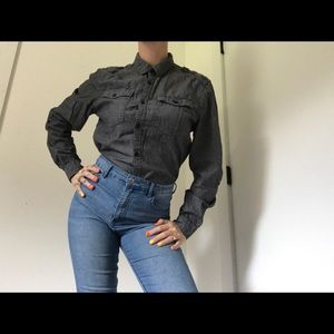 H&M Denim Style Collard Button Down Shirt